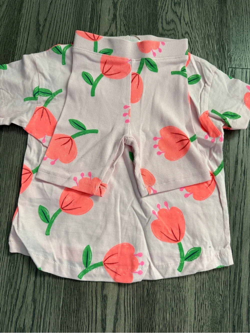 ZARA Pink Floral Print Kids Tee